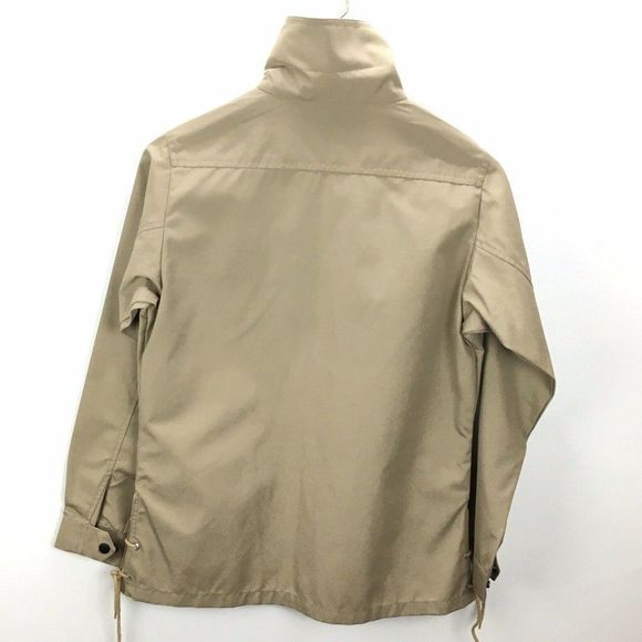 Vintage Skitique Quarter Zip Jacket Womens L Beige Side Tie Zip Pouch Pockets - Picture 3 of 12